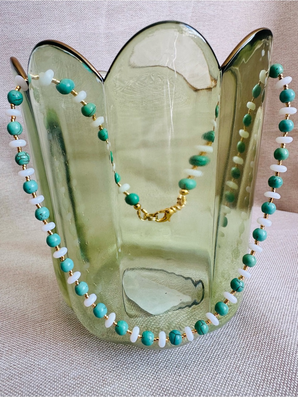 Handmade Magnesite Gemstone Necklace